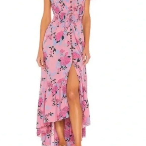 Tiare Hawaii Pink High Low Sundress for Weddings - Picture 1 of 4